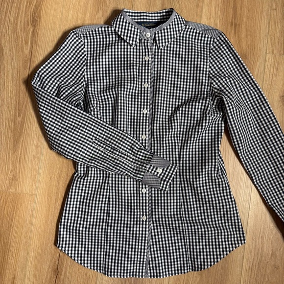 Brooks Brothers Classic Gingham Long Sleeve Women’s Button Down Size 0 - Picture 4 of 8